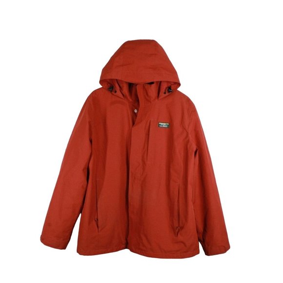 L.L. Bean Jackets & Coats Ll Bean Orange Polyester Wind Waterproof Sweater Fleece 3in Jacket